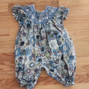 Sweet Dreams Floral Smocked Romper 6 Mos